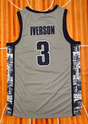 🔥🏀 Allen Iverson Georgetown Hoyas Jersey - Adult Sizes Large 🏀🔥 Cover
