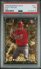 Scott Rolen RARE Gold Foil  ROOKIE CARD/RC — 1995 Bowman #271 PSA 7