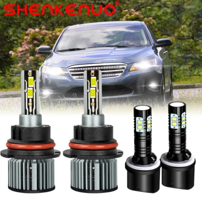 Kits de 4 luces antiniebla + bombillas LED de haz alto/bajo + luces antiniebla para Ford Taurus 1992-2007 Foto 1 de 4