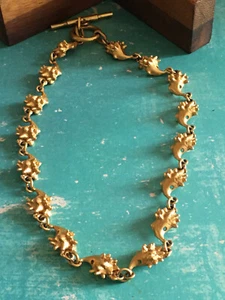 Collier Doré Hérissons Signé BICHE DE BERE - Picture 1 of 3