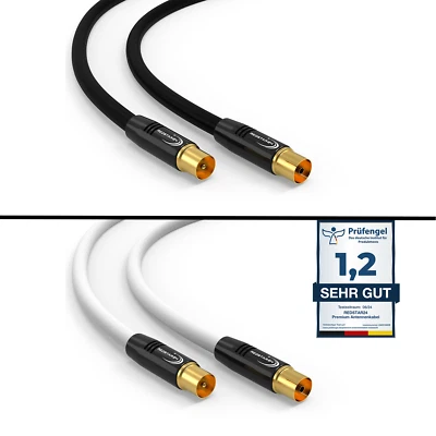 Antennenkabel TV Kabel Digital Kabelfernsehen 135db Koax Stecker Buchse HD UHD - Bild 1 von 4