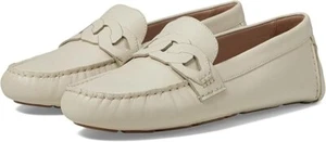 Brand New Cole Haan Women's Evelyn Chain Driver Style Loafer Ivory Leather US 8 - Picture 1 of 7