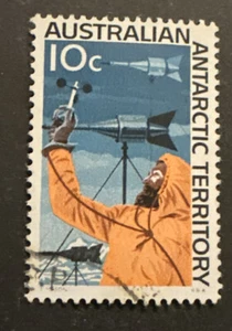 1966-68 Australia Antarctic Territory AAT 10c Multicolored FU Stamp - Picture 1 of 2