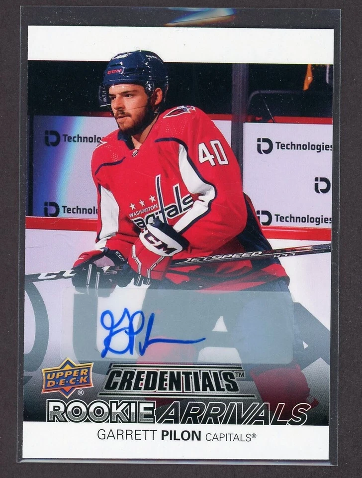 2021-22 Upper Deck Credentials Rookie Arrivals Autographs #RA25 Garrett Pilon - Image 1 of 1