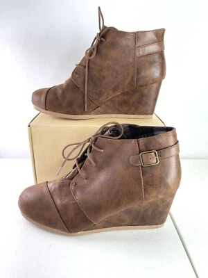 Maurice's Cheri Wedge Ankle Bootie Brown Size 11 - Image 1 of 4