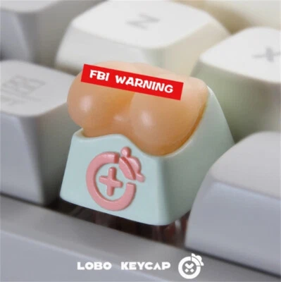 Otaku Soft Silicone Breast KeyCaps Cherry MX for Mechanical Keyboard Handmade - Image 1 of 4