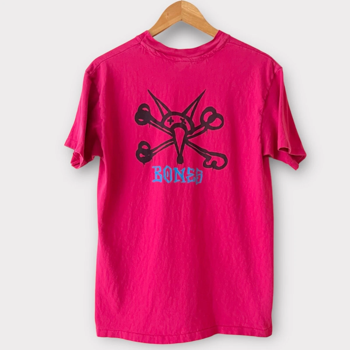 希少 80s \"Bones\" Skate Print Tee 1986 Tony Hawk Vintage Powell Peralta Skateboard Tee Shirt 80s