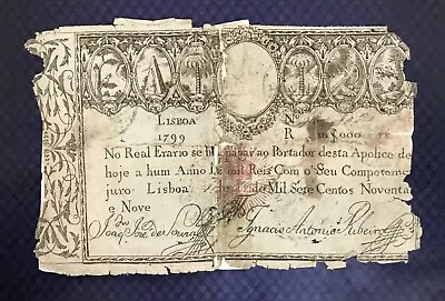 *ULTRA RARE*  1799 PORTUGAL - 10 REIS - P#41 - POOR - MB6 - Image 1 of 2