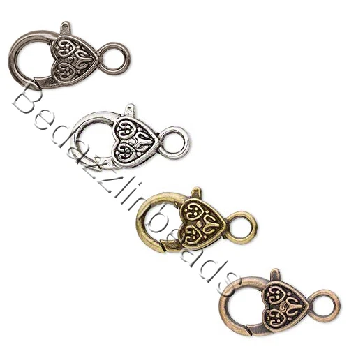 Juego de 2 broches de palanca en forma de corazón grande enchapados con base de peltre de metal Foto 1 de 1