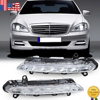 Pair Fog Lamp LED Daytime Running Light For 2012-2013 Mercedes-Benz CLS550 - Image 1 of 4