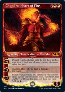 Foil Showcase - Chandra Heart Of Fire 301 - Core Set 2021 - Picture 1 of 1