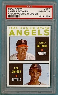 1964 Topps Angels Rookies Gatewood/Simpson #127 PSA 8! - Image 1 of 2
