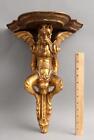 19thC Antique Carved & Gold Gilt Winged Gargoyle Devil Horns Unique Features ???