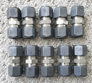 Parker CPI Ss316 1/2" Tube OD x 1/2" Tube OD 8-8 HBZ-316 Free Shipping Lot Of 10 - Picture 1 of 3