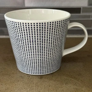 Royal Doulton London 1815 Pacific Kaffeebecher Tasse weiß blau Punkte Design - Bild 1 von 4