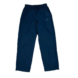 Vintage Nike Pants Mens M Blue Swoosh Y2K 90s Baggy Lined Windbreaker Track - Picture 1 of 8