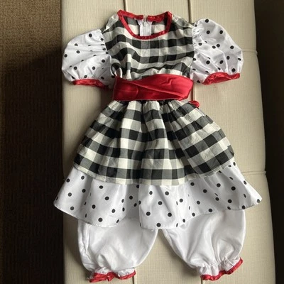 Vestido de vacaciones vintage de Winnie The Pooh para niñas y Bloomers 3T negro, blanco, rojo Foto 1 de 4