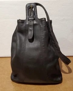 Vintage Black COACH Leather FLATIRON Sling Bag Purse Backpack 4179 United States - Picture 1 of 9
