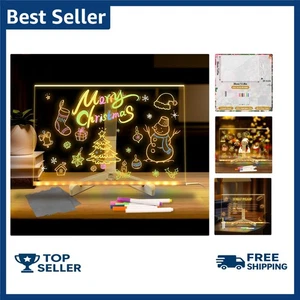 Acrylic Dry Erase Board with Light Up，11.8” LED Note Board with Col - Picture 1 of 8