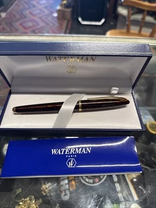Waterman Vintage Phileas Red orange Marbled Rollerball Pen in Ex Condition - Picture 1 of 9