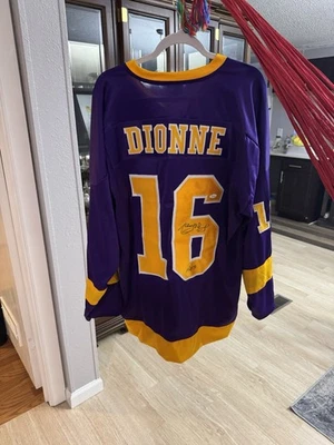 MARCEL DIONNE Signed "HOF 92" Los Angeles Kings Custom XL Jersey-JSA - Image 1 of 4
