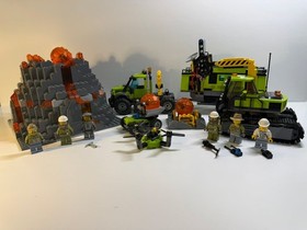 LEGO 60124 City Volcano Exploration Base 100% COMPLETE with Box and Manuals