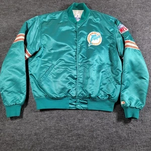 Giacca calcio vintage anni 90 Starter Pro Line Miami Dolphins raso taglia XL - Foto 1 di 19