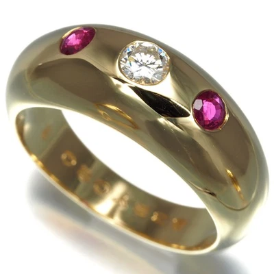 Auténtico Anillo Cartier Diamante Rubí Daphne EU56 18K 750 Oro Amarillo Foto 1 de 4