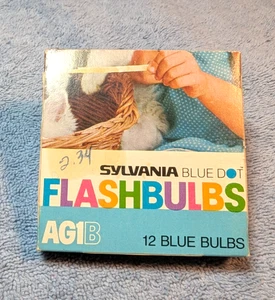 Sylvania Blue Dot Blitzlampen AG1B - Box mit 12 blauen Glühbirnen - Bild 1 von 8