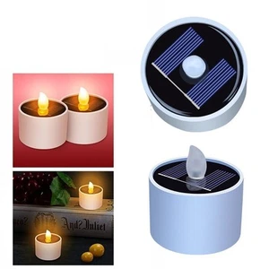 Velas LED de energía solar luces sin llama luces electrónicas impermeables luces de té - Imagen 1 de 13