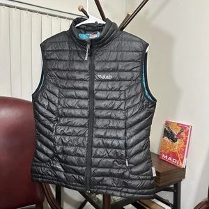 Rab Damen Microlight Daunenweste schwarz Gr. M (UK12) leicht wattiert - Bild 1 von 5