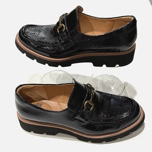 Sofft Prewitt Horse Bit Lackleder Loafer Damen US 8 M EU 39 klobige Stollensohle - Bild 1 von 10