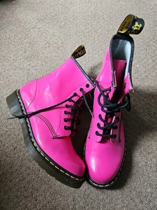 Dr Martens 1460 Boots Womens UK 6 Pink Smooth Leather. Worn 3 Times. - Picture 1 of 5