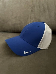 Nike Golf Hat Legacy91 Blue/White Adjustable strap Swoosh - Picture 1 of 5