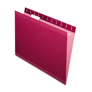 Pendaflex Reinforced Hanging Folders 1/5 Tab Letter Burgundy 25/Box 415215BUR - Picture 1 of 9