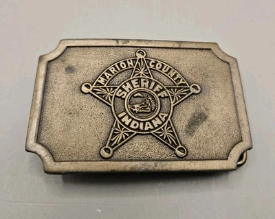 Hebilla de cinturón del sheriff del condado de Indiana Marion Foto 1 de 4