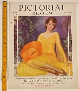 COVER IN BARCLAY MCCLELLAND BELLISSIMA DONNA IN ABITO GIALLO RECENSIONE PITTORICA 1930 - Foto 1 di 3