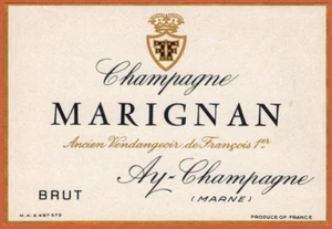 Etiquette Champagne Brut-Marignan-Marne-Ancien vendangeoir de Francois 1er/R.329 - Imagen 1 de 1
