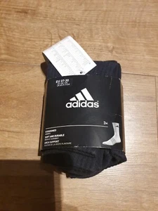 Adidas Boys Cotton Sock 3 Pack Size: UK 9,5 -11,5 Eur 27-30 - Picture 1 of 3
