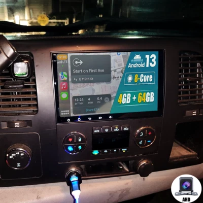 4+64G For Chevrolet Silverado 1500 2009-2012 Android Carplay Car Stereo Radio BT Foto 1 de 4