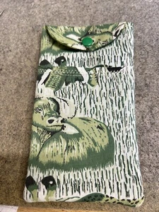 Wild Animal HANDMADE PADDED PHONE CASE POUCH With Front & Back Pouch. - Picture 1 of 8