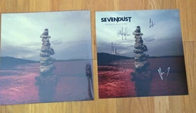 SEVENDUST "Blood & Stone" Sealed Red Colored 12" Vinyl LP + Signed Art Print - Image 1 of 4
