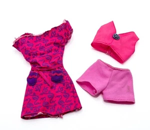 Doll Clothes Pink Dress Shorts Pants Top Shirt Fits Older TNT Barbie (Read) - Picture 1 of 10