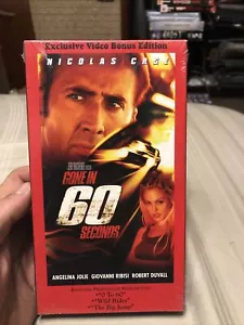 Gone in 60 Seconds VHS 2001 Nicolas Cage Angelina Jolie Brand New Sealed! - Picture 1 of 7