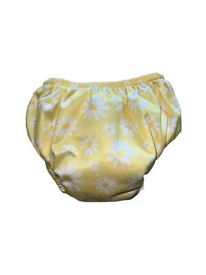 Pañal de natación brotes cultivados infantiles niñas 12 meses estampado de flores amarillas Foto 1 de 4