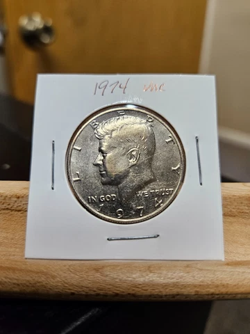 1974 P Uncirculated Kennedy 50c Half Dollar Actual Coin Pictured Cover