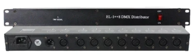 DMX Splitter or signal distributor with 4 / 8 output channels - Image 1 of 3