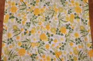 5 Table Runners Yellow Orange Flower Cotton Linen Blend Different Sizes Vintage - Picture 1 of 2