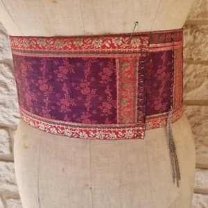 Large ceinture ancienne habit traditionnel St Sorlin d'Arves 19ème Siècle Savoie - Photo 1/7