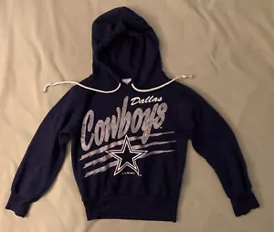 Pull à capuche vintage Dallas Cowboys jeunesse M 5/6 bleu sweat couteller sport - Photo 1 sur 7